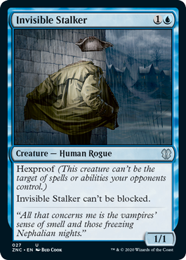 Invisible Stalker (Commander 2020 Zendikar Rising) Damaged / Poor