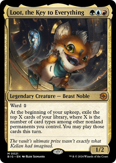 Loot, the Key to Everything (Outlaws of Thunder Junction: The Big Score) Light Play Foil