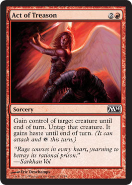 Act of Treason (Magic 2014 Core Set) Medium Play Foil