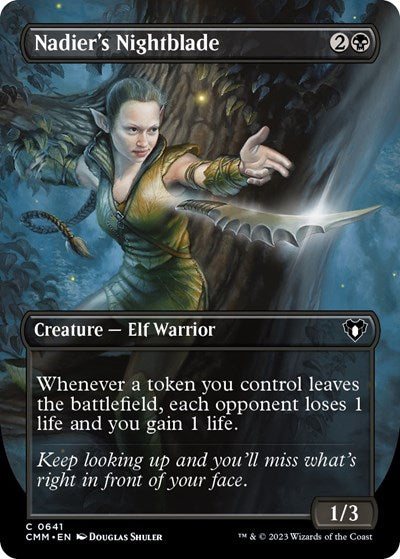 Nadier's Nightblade (Borderless) (Commander Masters) Near Mint