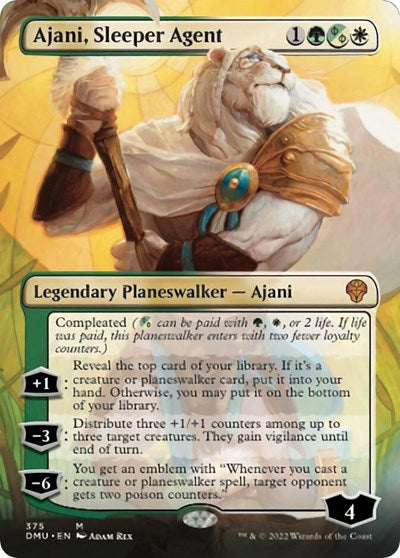 Ajani, Sleeper Agent (Borderless) (375) (Dominaria United) Light Play