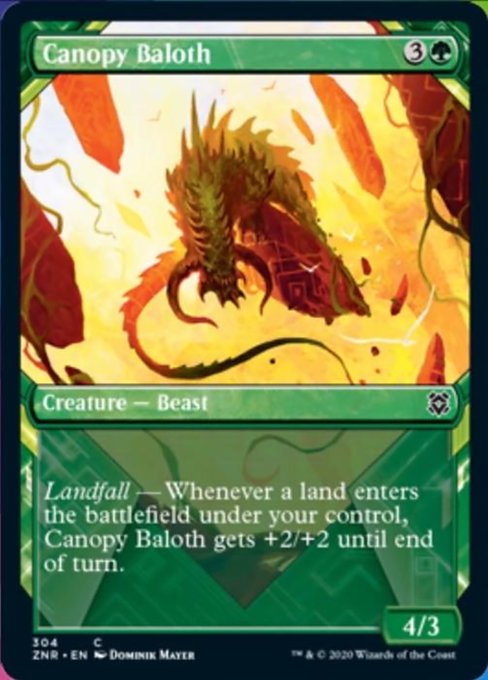 Showcase Canopy Baloth (Zendikar Rising) Light Play