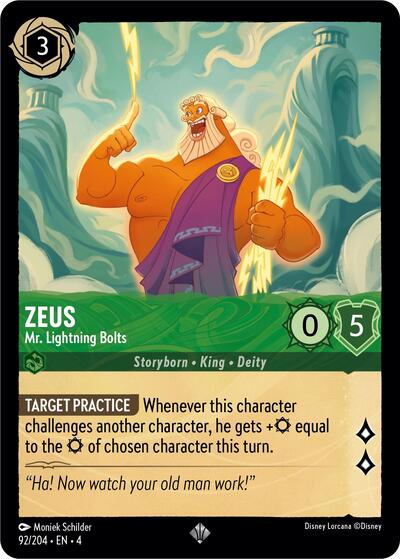 Zeus - Mr. Lightning Bolts (Ursula's Return) Near Mint Cold Foil