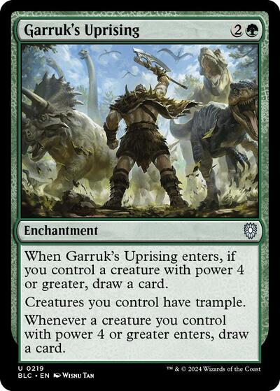 Garruk's Uprising (Commander: Bloomburrow) Light Play