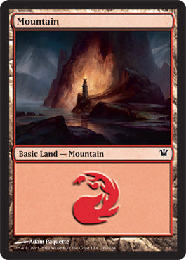 Mountain (260) (Innistrad) Heavy Play Foil