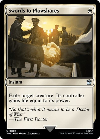 Swords to Plowshares (Surge Foil) (Universes Beyond: Doctor Who) Near Mint Foil