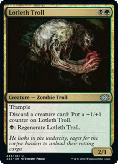 Lotleth Troll (Double Masters 2022) Light Play