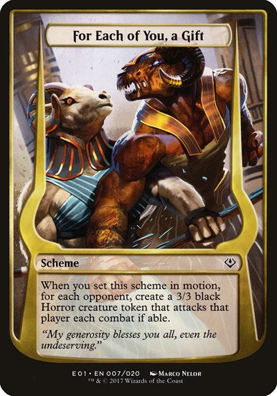 For Each of You, a Gift (Archenemy: Nicol Bolas) (Oversize Cards) Near Mint