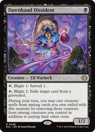 Dawnhand Dissident (Promo Pack: Lorwyn Eclipsed) Heavy Play Foil
