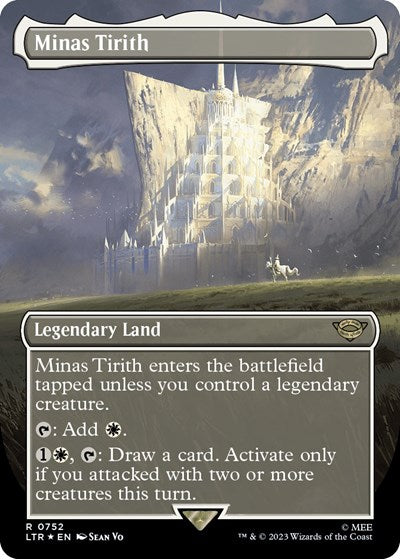 Minas Tirith (Borderless) (Surge Foil) (Universes Beyond: The Lord of the Rings: Tales of Middle-earth) Medium Play Foil