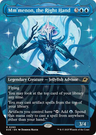 Mm'menon, the Right Hand (Borderless) (Edge of Eternities) Light Play Foil