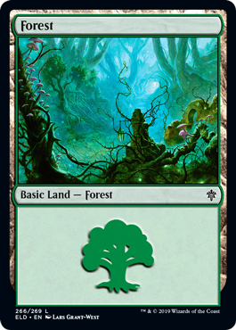Forest (266) (Throne of Eldraine) Light Play Foil