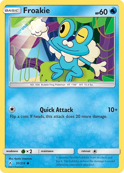 Froakie (SM - Unbroken Bonds) Near Mint Reverse Holofoil