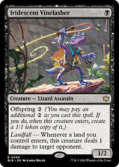 Iridescent Vinelasher (Bloomburrow) Light Play Foil