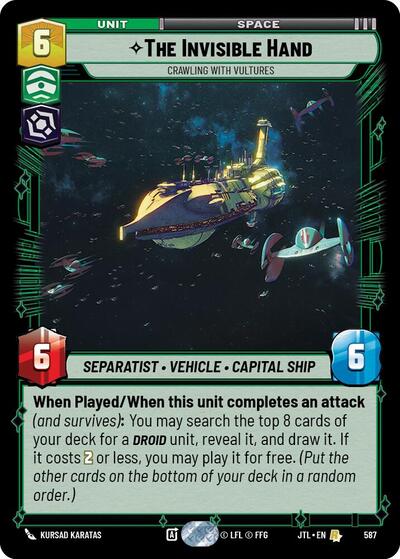The Invisible Hand Crawling With Vultures (Foil) (Jump to Lightspeed) Near Mint Foil