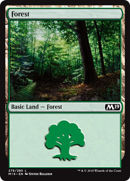 Forest (278) (Magic 2019 Core Set) Near Mint Foil