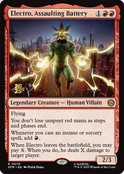 Electro, Assaulting Battery (Promos: Prerelease Cards) Near Mint Foil