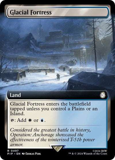 Glacial Fortress (Extended Art) (Universes Beyond: Fallout) Near Mint Foil