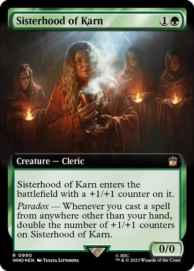 Sisterhood of Karn (Extended Art) (Surge Foil) (Universes Beyond: Doctor Who) Light Play Foil