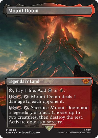 Mount Doom (Borderless) (Universes Beyond: The Lord of the Rings: Tales of Middle-earth) Near Mint