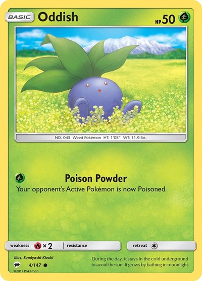 Oddish (SM - Burning Shadows) Light Play Reverse Holofoil
