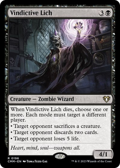 Vindictive Lich (Commander Masters) Near Mint