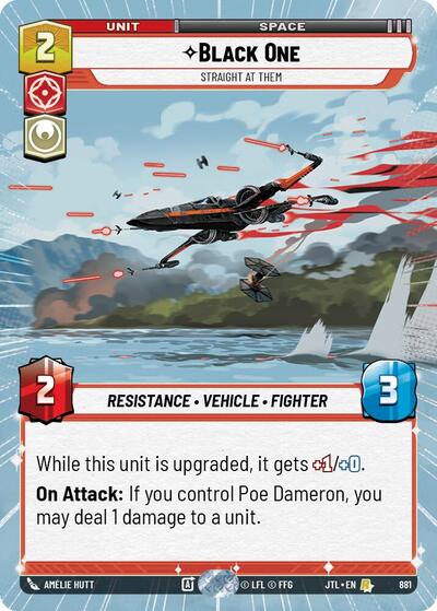 Black One Straight At Them (Hyperspace Foil) (Jump to Lightspeed) Near Mint Foil