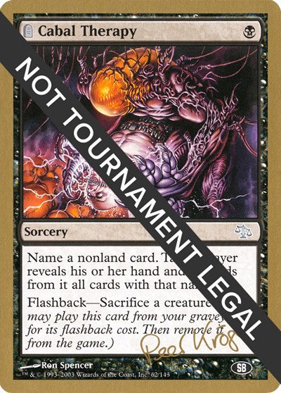 Cabal Therapy   2003 Peer Kroger  JUD   SB|1|0|0.00