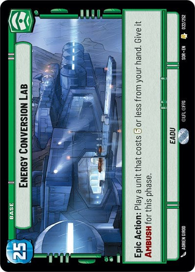 Energy Conversion Lab (Spark of Rebellion) Near Mint