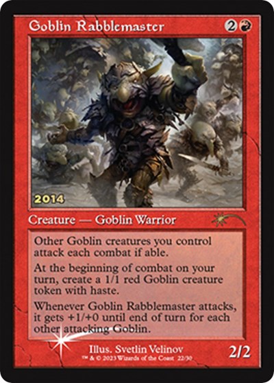 Goblin Rabblemaster (Promos: 30th Anniversary Promos) Medium Play Foil