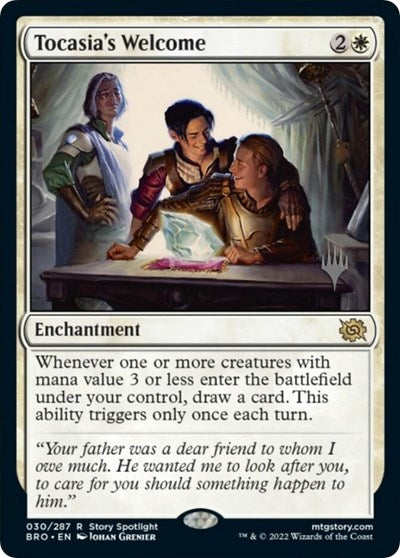Tocasia's Welcome (Promo Pack: The Brothers War) Medium Play Foil