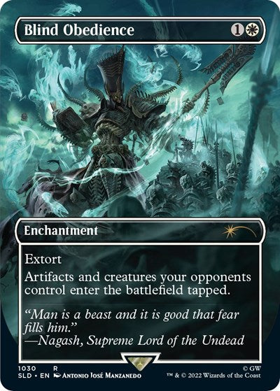 Blind Obedience (Borderless) (Secret Lair) Light Play Foil