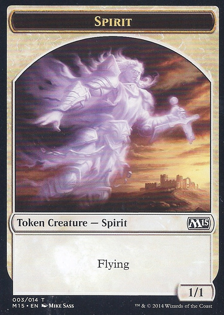Spirit Token (Magic 2015 Core Set) Medium Play