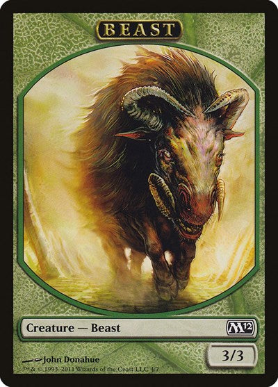 Beast Token (Magic 2012 (M12)) Medium Play