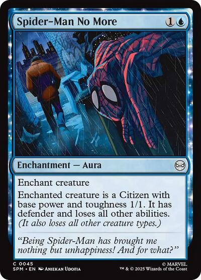 Spider-Man No More (Marvel's Spider-Man) Light Play Foil
