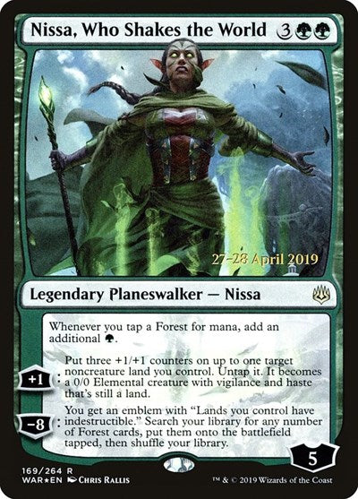 Nissa, Who Shakes the World (Promos: Prerelease Cards) Near Mint Foil