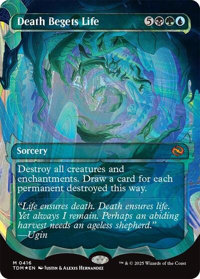 Death Begets Life (Showcase) (Halo Foil) (Tarkir: Dragonstorm) Near Mint Foil