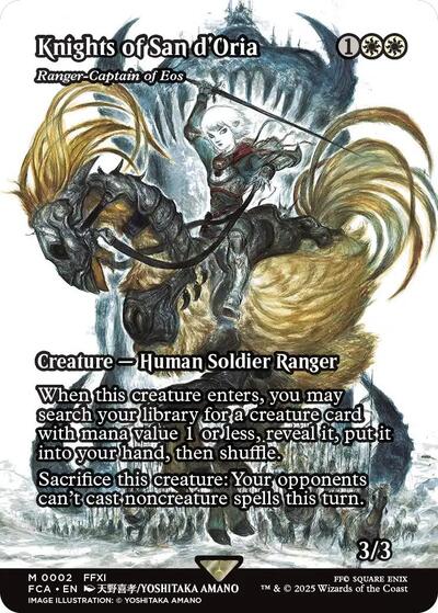 Knights of San d'Oria - Ranger-Captain of Eos (Showcase) (Universes Beyond: FINAL FANTASY: Through the Ages) Light Play Foil