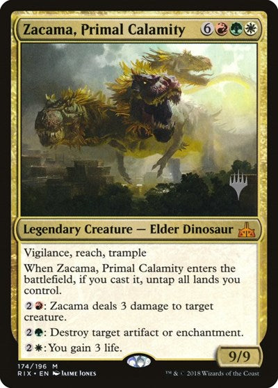 Zacama, Primal Calamity (Promo Pack: Core Set 2020) Light Play Foil