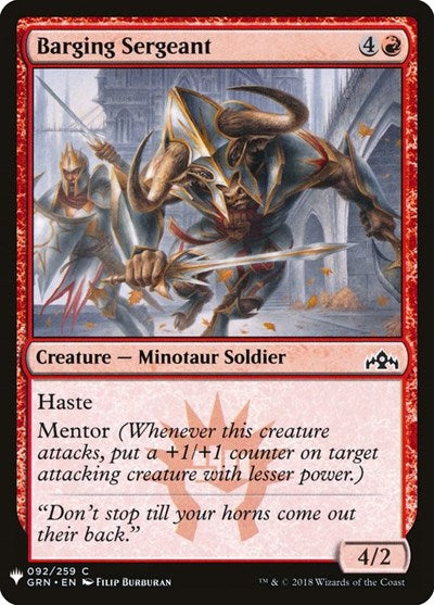 Barging Sergeant (Mystery Booster) Near Mint
