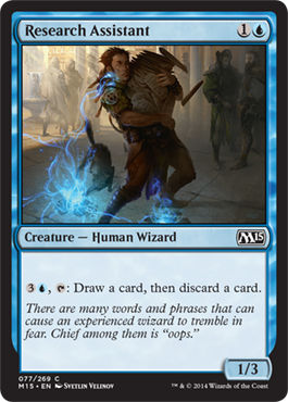 Research Assistant (Magic 2015 Core Set) Light Play