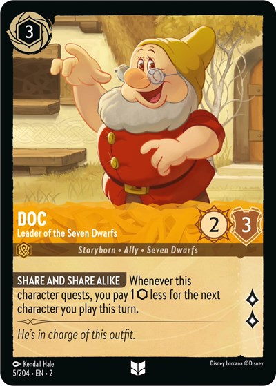 Doc - Leader of the Seven Dwarfs (Rise of the Floodborn) Near Mint Cold Foil
