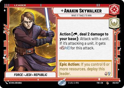 Anakin Skywalker What it Takes to Win (Twilight of the Republic) Near Mint