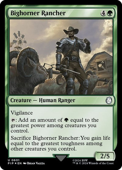 Bighorner Rancher (Surge Foil) (Universes Beyond: Fallout) Near Mint Foil