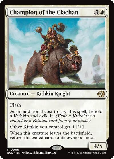Champion of the Clachan (Promo Pack: Lorwyn Eclipsed) Medium Play