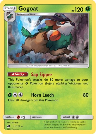 Gogoat (SM - Crimson Invasion) Near Mint Reverse Holofoil