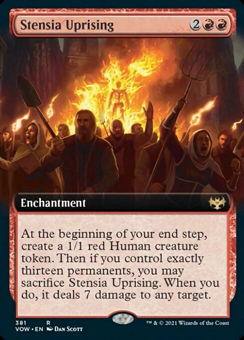 Stensia Uprising (Extended Art) (Innistrad: Crimson Vow) Light Play Foil