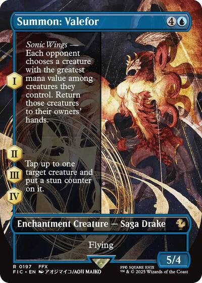 Summon: Valefor (Borderless) (Commander: FINAL FANTASY) Light Play Foil