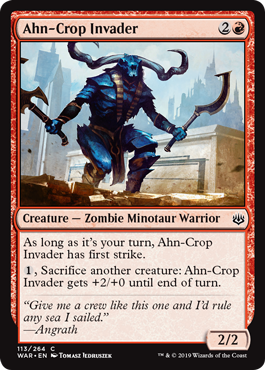 Ahn-Crop Invader (War of the Spark) Light Play Foil