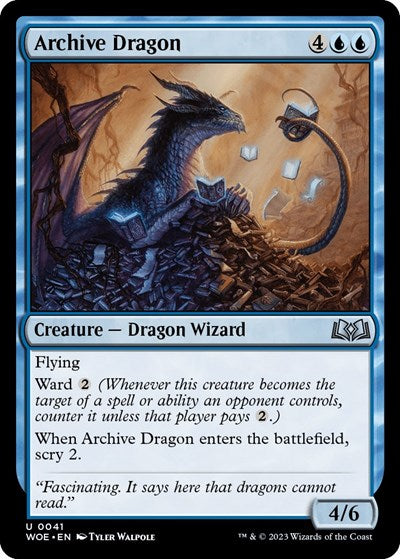 Archive Dragon (Wilds of Eldraine) Light Play